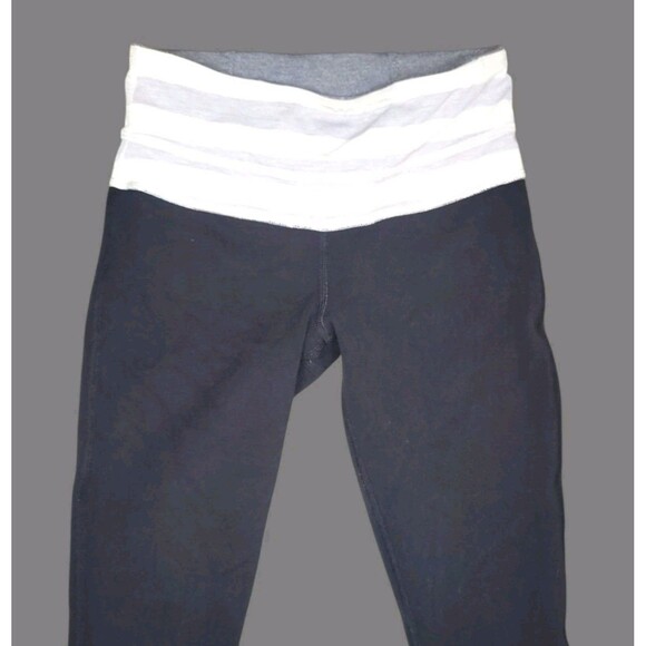 Lululemon Run Under Reversible Leggings Womens 4 Full Length Gray Black Athletic - Picture 6 of 13